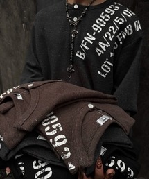 Never mind the XU（ネバーマインドザエックスユー）の「【Never mind the XU】waffle henley long sleeve / 【ネバーマインド ザ エックスユー】ワッフルヘンリー長袖Tシャツ（Tシャツ/カットソー）」