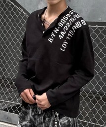 Never mind the XU（ネバーマインドザエックスユー）の「【Never mind the XU】waffle henley long sleeve / 【ネバーマインド ザ エックスユー】ワッフルヘンリー長袖Tシャツ（Tシャツ/カットソー）」