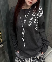 XU（エックスユー）の「【Never mind the XU】waffle henley long sleeve / 【ネバーマインド ザ エックスユー】ワッフルヘンリー長袖Tシャツ（Tシャツ/カットソー）」