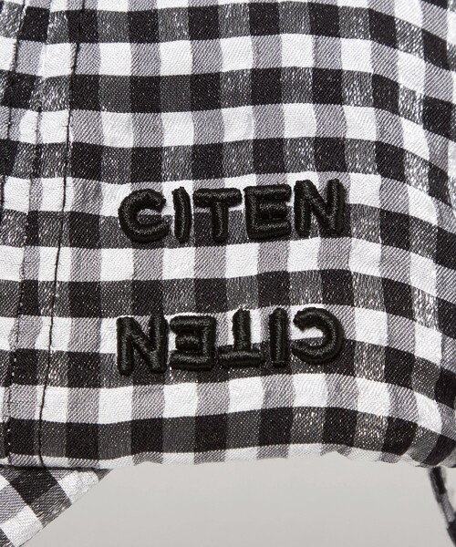 CITEN（シテン）の「＜CITEN＞ギンガムチェックドロストキャップ（キャップ・レディース・ブラック/ケリーグリーン・FREE）」の11枚目の写真