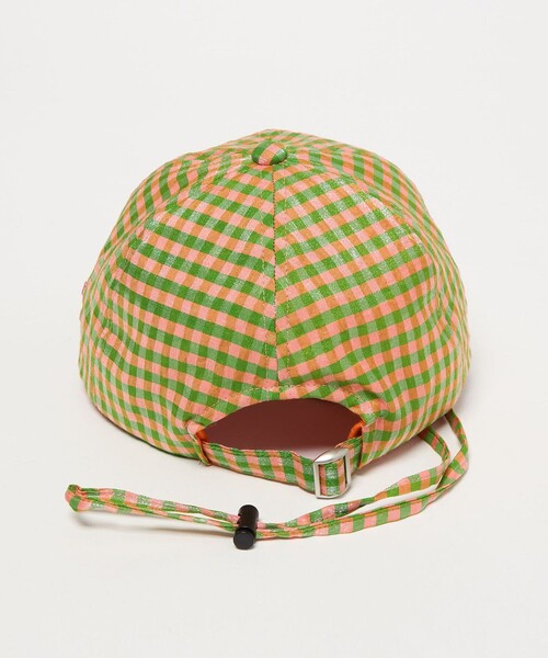 CITEN（シテン）の「＜CITEN＞ギンガムチェックドロストキャップ（キャップ・レディース・ブラック/ケリーグリーン・FREE）」の7枚目の写真