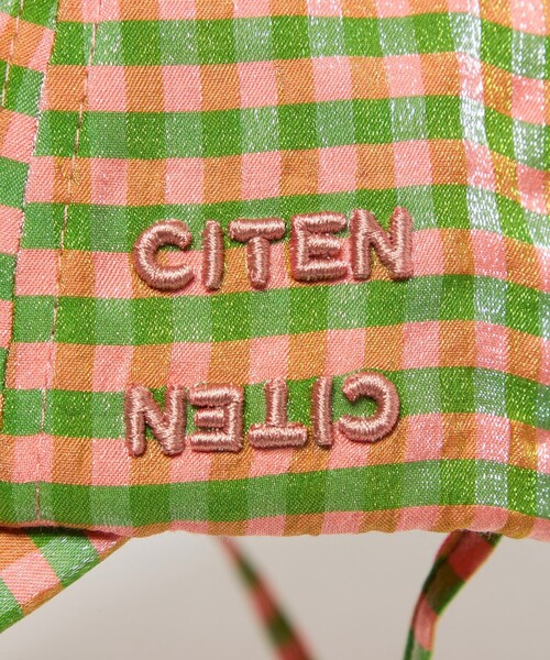 CITEN（シテン）の「＜CITEN＞ギンガムチェックドロストキャップ（キャップ・レディース・ブラック/ケリーグリーン・FREE）」の8枚目の写真
