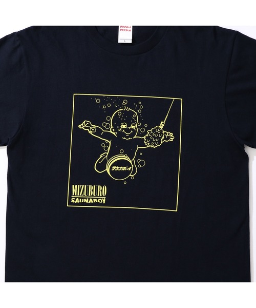 サウナボーイ(サウナボーイ)の「サウニルバーナ半袖Tシャツ(Tシャツ/カットソー・メンズ・ネイビー/ホワイト・X-LARGE/LARGE/MEDIUM)」の10枚目の写真