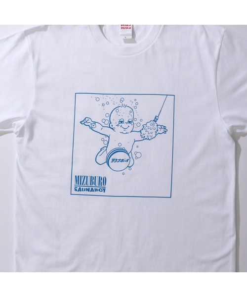 サウナボーイ(サウナボーイ)の「サウニルバーナ半袖Tシャツ(Tシャツ/カットソー・メンズ・ネイビー/ホワイト・X-LARGE/LARGE/MEDIUM)」の7枚目の写真