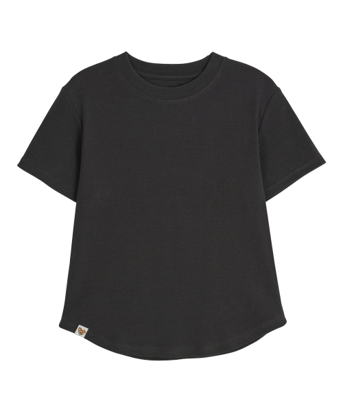 ERER（エルエル）の「Logo Label Short-sleeved T-shirt Charcoal（Tシャツ/カットソー・レディース・チャコール・F）」の5枚目の写真