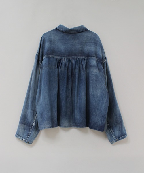 RNA-N(アールエヌエーエヌ)の「B2947 2.2ozデニムワークシャツ(シャツ/ブラウス・レディース・ダークインディゴブルー/ライトインディゴブルー・FREE)」の18枚目の写真