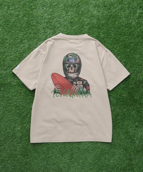 The Endless Summer(エンドレスサマー)の「TES SKULL RIDER TEE / Tシャツ(Tシャツ/カットソー・メンズ・ベージュ/ホワイト/グレー・SMALL/MEDIUM/LARGE/X-LARGE/XX-LARGE)」の4枚目の写真