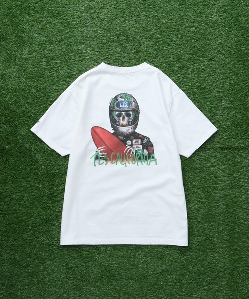 The Endless Summer(エンドレスサマー)の「TES SKULL RIDER TEE / Tシャツ(Tシャツ/カットソー・メンズ・ベージュ/ホワイト/グレー・SMALL/MEDIUM/LARGE/X-LARGE/XX-LARGE)」の13枚目の写真