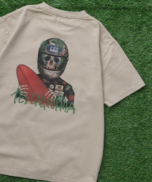The Endless Summer(エンドレスサマー)の「TES SKULL RIDER TEE / Tシャツ(Tシャツ/カットソー・メンズ・ベージュ/ホワイト/グレー・SMALL/MEDIUM/LARGE/X-LARGE/XX-LARGE)」の15枚目の写真