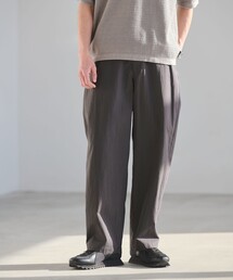 コットン ナイロン バレル ワイド イージーパンツ W4