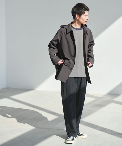 green label relaxing（グリーンレーベルリラクシング）の「コットン ナイロン バレル ワイド イージーパンツ W4（その他パンツ・メンズ・ブラウン系/ブラック/ダークグレー・S/M/XL/L）」の5枚目の写真