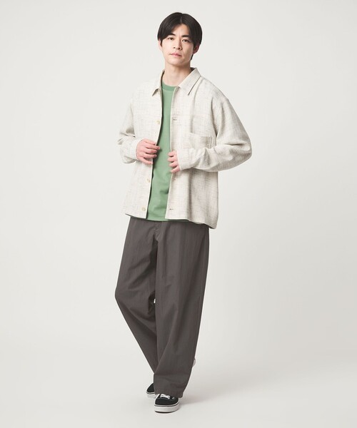 green label relaxing（グリーンレーベルリラクシング）の「コットン ナイロン バレル ワイド イージーパンツ W4（その他パンツ・メンズ・ブラウン系/ブラック/ダークグレー・S/M/XL/L）」の7枚目の写真