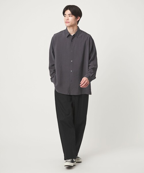 green label relaxing（グリーンレーベルリラクシング）の「コットン ナイロン バレル ワイド イージーパンツ W4（その他パンツ・メンズ・ブラウン系/ブラック/ダークグレー・S/M/XL/L）」の9枚目の写真