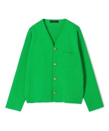 caban | コットンカシミヤ ハイVネックカーディガン(ニット/セーター)