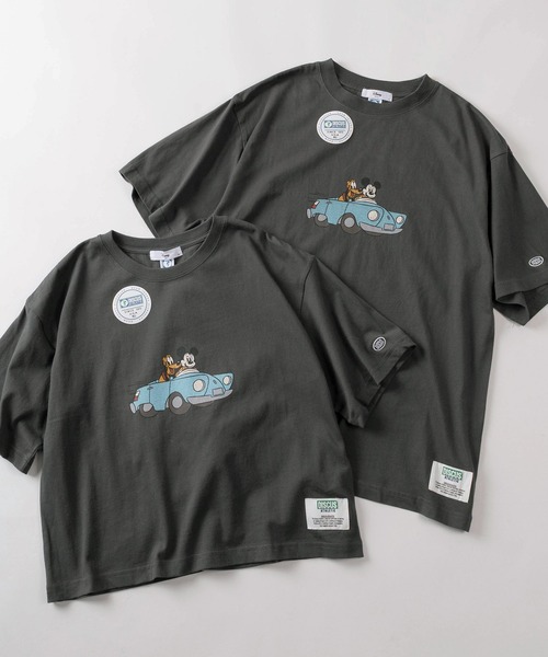 Disney(ディズニー)の「【71】【DISCUS/ディスカス】×【Disney/ディズニー】ミッキーマウス ショート丈/レギュラー丈 レトロデザイン プリントTシャツ/ワンポイント刺繍/レディース(Tシャツ/カットソー・レディース・ホワイト系3/ブラック系2/ホワイト系/ホワイト系1/ホワイト系2/ブラック系1/ブラック系3/ブラック系・M/L)」の7枚目の写真