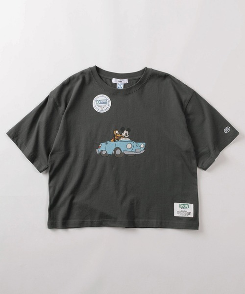 Disney(ディズニー)の「【71】【DISCUS/ディスカス】×【Disney/ディズニー】ミッキーマウス ショート丈/レギュラー丈 レトロデザイン プリントTシャツ/ワンポイント刺繍/レディース(Tシャツ/カットソー・レディース・ホワイト系3/ブラック系2/ホワイト系/ホワイト系1/ホワイト系2/ブラック系1/ブラック系3/ブラック系・M/L)」の21枚目の写真