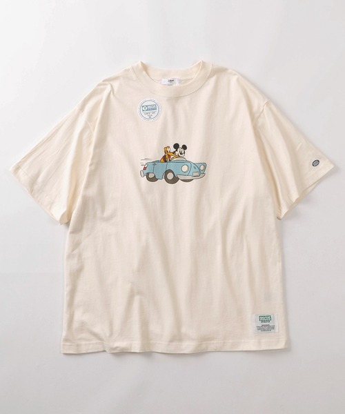 Disney(ディズニー)の「【71】【DISCUS/ディスカス】×【Disney/ディズニー】ミッキーマウス ショート丈/レギュラー丈 レトロデザイン プリントTシャツ/ワンポイント刺繍/レディース(Tシャツ/カットソー・レディース・ホワイト系3/ブラック系2/ホワイト系/ホワイト系1/ホワイト系2/ブラック系1/ブラック系3/ブラック系・M/L)」の20枚目の写真