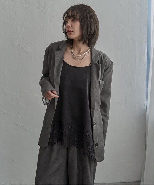 notch.（ノッチ）の「レースサテンキャミソール（キャミソール・レディース・ブラック/ブラウン/オフホワイト・M）」の19枚目の写真