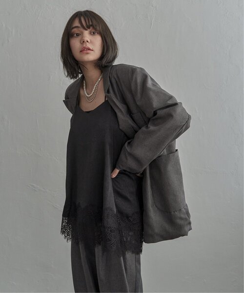 notch.（ノッチ）の「レースサテンキャミソール（キャミソール・レディース・ブラック/ブラウン/オフホワイト・M）」の18枚目の写真