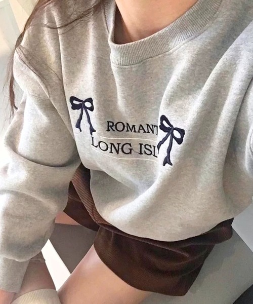 VIBGYOR（ヴィブジョー）の「【TUNE】リボンロゴスウェット（スウェット・レディース・ブラック/グレー/ホワイト・FREE）」の3枚目の写真