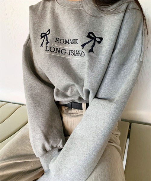 VIBGYOR（ヴィブジョー）の「【TUNE】リボンロゴスウェット（スウェット・レディース・ブラック/グレー/ホワイト・FREE）」の5枚目の写真