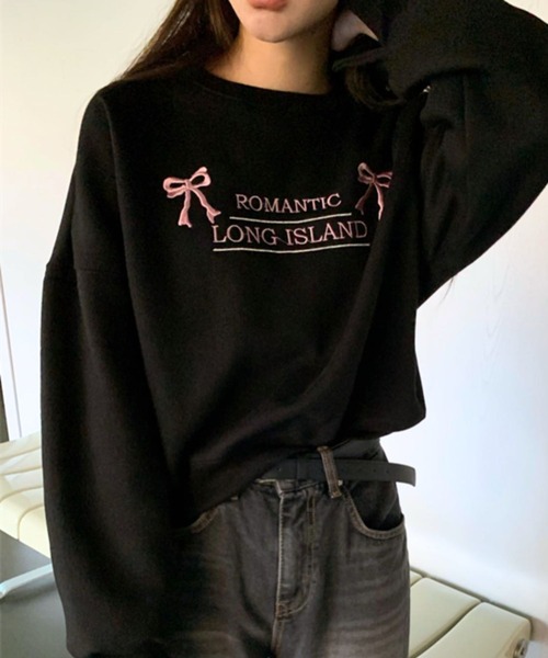 VIBGYOR（ヴィブジョー）の「【TUNE】リボンロゴスウェット（スウェット・レディース・ブラック/グレー/ホワイト・FREE）」の6枚目の写真