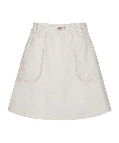 MONDAYFLOW（マンデーフロー）の「ニューペイプリルバンディングスカート_ライトベージュ（スカート・レディース・その他・X-SMALL/SMALL/MEDIUM/LARGE）」の2枚目の写真