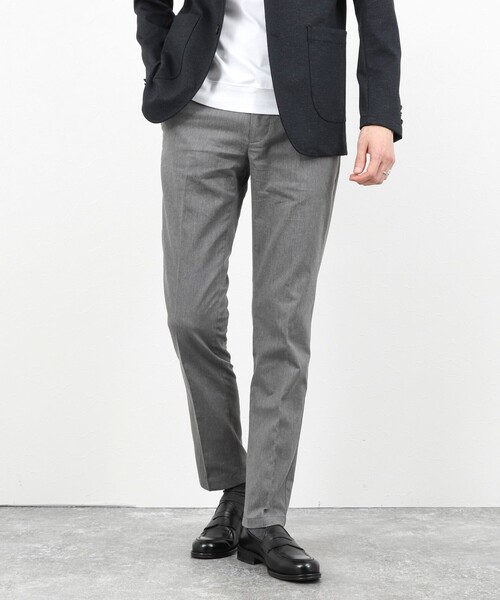 NOLLEY’S（ノーリーズ）の「《ビジカジ対応》綿麻COOLMAX スリムフィットパンツ 26SS（その他パンツ・メンズ・ネイビー/ライトブルー/アイボリー/グレー・XXL/XL/L/M/S）」の2枚目の写真
