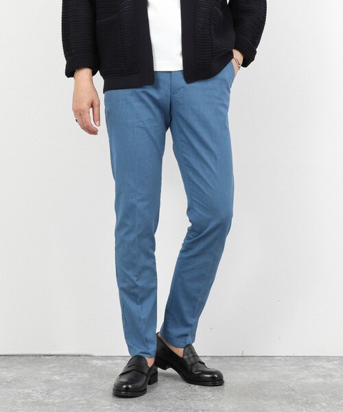 NOLLEY’S（ノーリーズ）の「《ビジカジ対応》綿麻COOLMAX スリムフィットパンツ 26SS（その他パンツ・メンズ・ネイビー/ライトブルー/アイボリー/グレー・XXL/XL/L/M/S）」の3枚目の写真