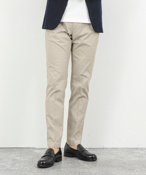 NOLLEY’S（ノーリーズ）の「《ビジカジ対応》綿麻COOLMAX スリムフィットパンツ 26SS（その他パンツ・メンズ・ネイビー/ライトブルー/アイボリー/グレー・XXL/XL/L/M/S）」の5枚目の写真