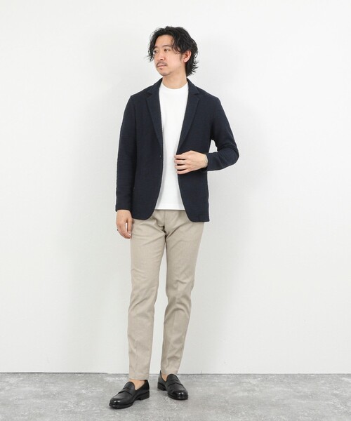 NOLLEY’S（ノーリーズ）の「《ビジカジ対応》綿麻COOLMAX スリムフィットパンツ 26SS（その他パンツ・メンズ・ネイビー/ライトブルー/アイボリー/グレー・XXL/XL/L/M/S）」の11枚目の写真