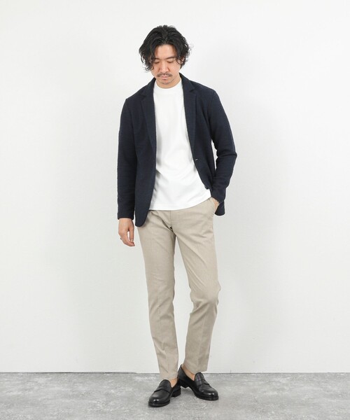 NOLLEY’S（ノーリーズ）の「《ビジカジ対応》綿麻COOLMAX スリムフィットパンツ 26SS（その他パンツ・メンズ・ネイビー/ライトブルー/アイボリー/グレー・XXL/XL/L/M/S）」の12枚目の写真