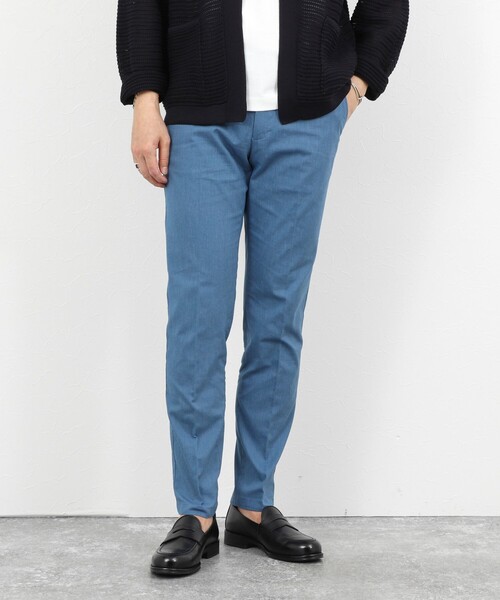 NOLLEY’S（ノーリーズ）の「《ビジカジ対応》綿麻COOLMAX スリムフィットパンツ 26SS（その他パンツ・メンズ・ネイビー/ライトブルー/アイボリー/グレー・XXL/XL/L/M/S）」の16枚目の写真