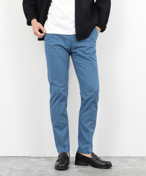 NOLLEY’S（ノーリーズ）の「《ビジカジ対応》綿麻COOLMAX スリムフィットパンツ 26SS（その他パンツ・メンズ・ネイビー/ライトブルー/アイボリー/グレー・XXL/XL/L/M/S）」の21枚目の写真