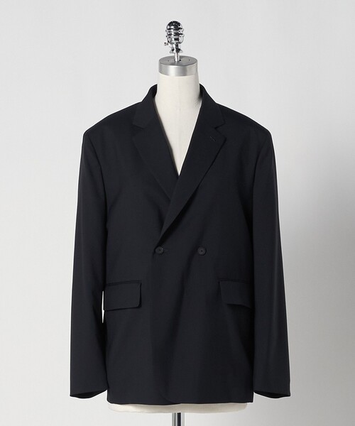 LOEFF（ロエフ）の「＜LOEFF＞トロピカルウール ボックス ジャケット（テーラードジャケット・レディース・グレー系/ネイビー・1/0）」の2枚目の写真