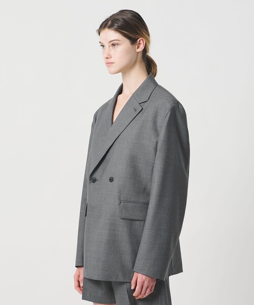 LOEFF（ロエフ）の「＜LOEFF＞トロピカルウール ボックス ジャケット（テーラードジャケット・レディース・グレー系/ネイビー・1/0）」の22枚目の写真