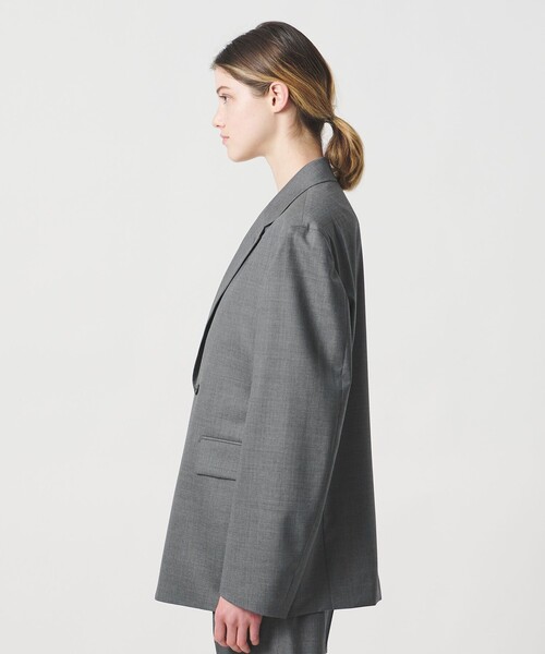 LOEFF（ロエフ）の「＜LOEFF＞トロピカルウール ボックス ジャケット（テーラードジャケット・レディース・グレー系/ネイビー・1/0）」の21枚目の写真