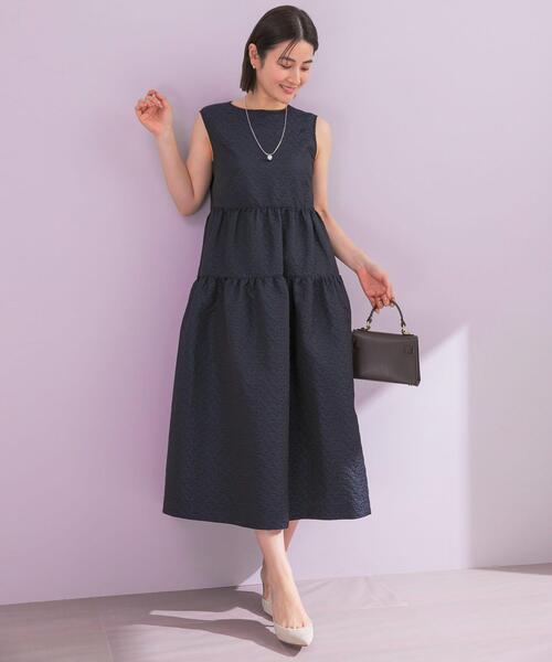 URBAN RESEARCH ROSSO WOMEN(アーバンリサーチ ロッソ)の「フラワージャガードフォルムワンピース(ワンピース・レディース・オレンジ/ネイビー・FREE)」の13枚目の写真