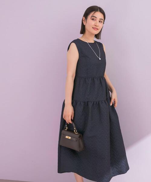 URBAN RESEARCH ROSSO WOMEN(アーバンリサーチ ロッソ)の「フラワージャガードフォルムワンピース(ワンピース・レディース・オレンジ/ネイビー・FREE)」の14枚目の写真