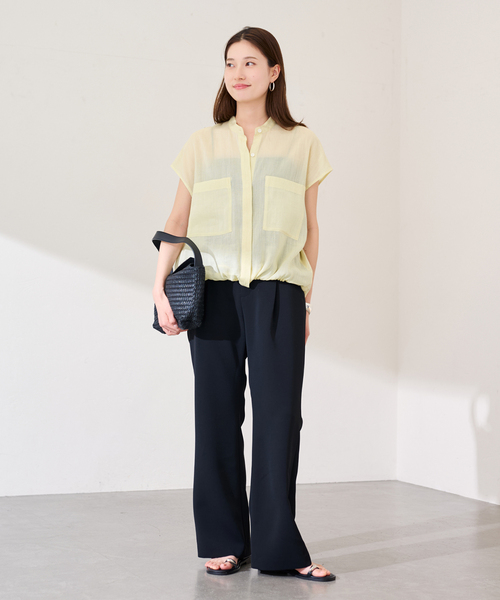 ≪一部カラーWEB限定 / 追加≫キャップスリーブドロストシャツ（シャツ