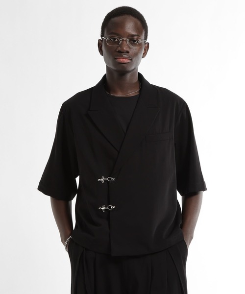 HARE(ハレ)の「【SET UP対応 接触冷感】メタルパーツジャケット(HARE)(テーラードジャケット・メンズ・ブラウン/ブルー/ブラック・MEDIUM/SMALL)」の14枚目の写真