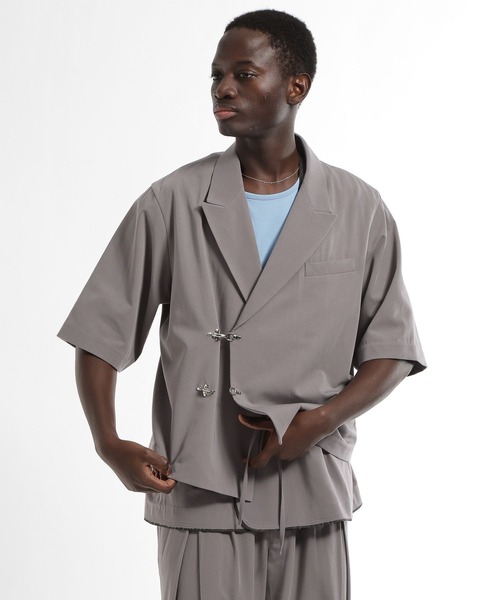 HARE(ハレ)の「【SET UP対応 接触冷感】メタルパーツジャケット(HARE)(テーラードジャケット・メンズ・ブラウン/ブルー/ブラック・MEDIUM/SMALL)」の16枚目の写真