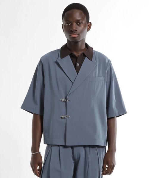 HARE(ハレ)の「【SET UP対応 接触冷感】メタルパーツジャケット(HARE)(テーラードジャケット・メンズ・ブラウン/ブルー/ブラック・MEDIUM/SMALL)」の18枚目の写真