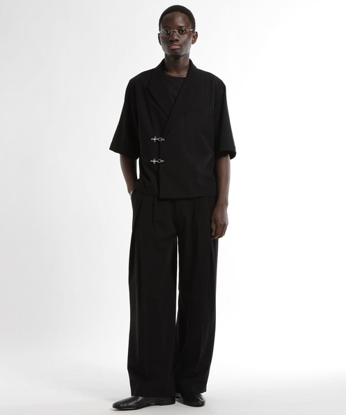 HARE(ハレ)の「【SET UP対応 接触冷感】メタルパーツジャケット(HARE)(テーラードジャケット・メンズ・ブラウン/ブルー/ブラック・MEDIUM/SMALL)」の4枚目の写真