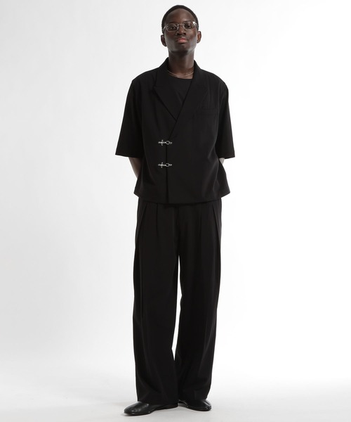 HARE(ハレ)の「【SET UP対応 接触冷感】メタルパーツジャケット(HARE)(テーラードジャケット・メンズ・ブラウン/ブルー/ブラック・MEDIUM/SMALL)」の6枚目の写真