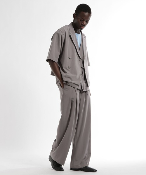 HARE(ハレ)の「【SET UP対応 接触冷感】メタルパーツジャケット(HARE)(テーラードジャケット・メンズ・ブラウン/ブルー/ブラック・MEDIUM/SMALL)」の8枚目の写真