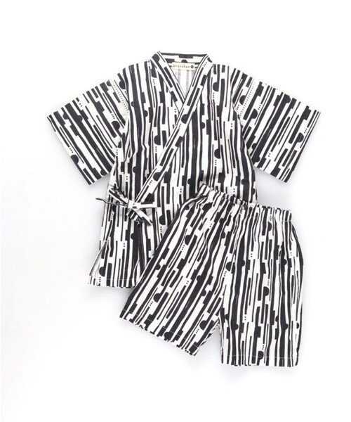 BRANSHES(ブランシェス)の「【キッズ】甚平(浴衣・キッズ・アイボリー/サックスブルー/ブラック/チャコールグレー・120/90/100/110)」の11枚目の写真