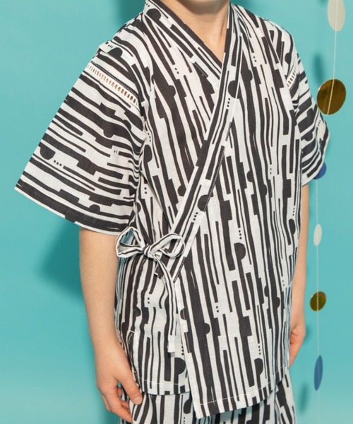 BRANSHES(ブランシェス)の「【キッズ】甚平(浴衣・キッズ・アイボリー/サックスブルー/ブラック/チャコールグレー・120/90/100/110)」の10枚目の写真