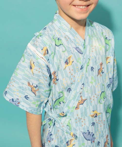 BRANSHES(ブランシェス)の「【キッズ】甚平(浴衣・キッズ・アイボリー/サックスブルー/ブラック/チャコールグレー・120/90/100/110)」の19枚目の写真