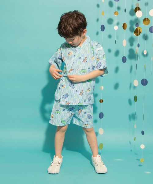 BRANSHES(ブランシェス)の「【キッズ】甚平(浴衣・キッズ・アイボリー/サックスブルー/ブラック/チャコールグレー・120/90/100/110)」の16枚目の写真